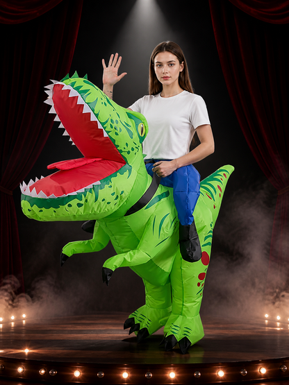 Dinosaur Inflatable Costume for Halloween, Full Body Blow Up Suit with Tail Costumes detail 3