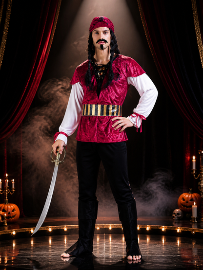 Pirate Costume with Bandana for Halloween Costumes detail 3