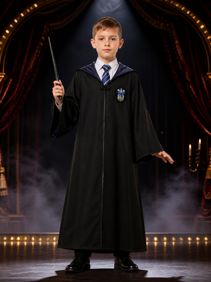 Harry Potter Ravenclaw Hooded Robe for Cosplay Costumes detail 3