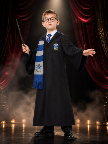 Harry Potter Ravenclaw Hooded Robe for Cosplay Costumes detail 3