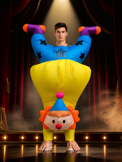 Adult Inflatable Upside Down Clown Costume, Halloween Outfit Costumes detail 3