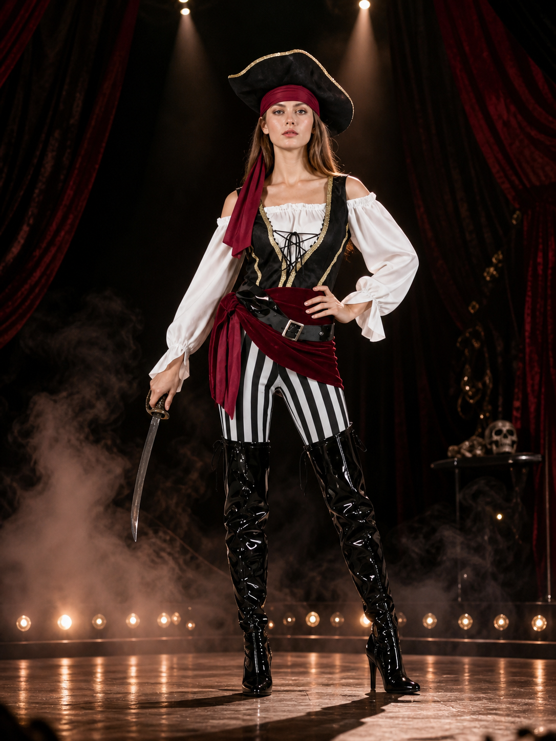 Caribbean-Style Pirate Costume for Halloween Costumes detail 3
