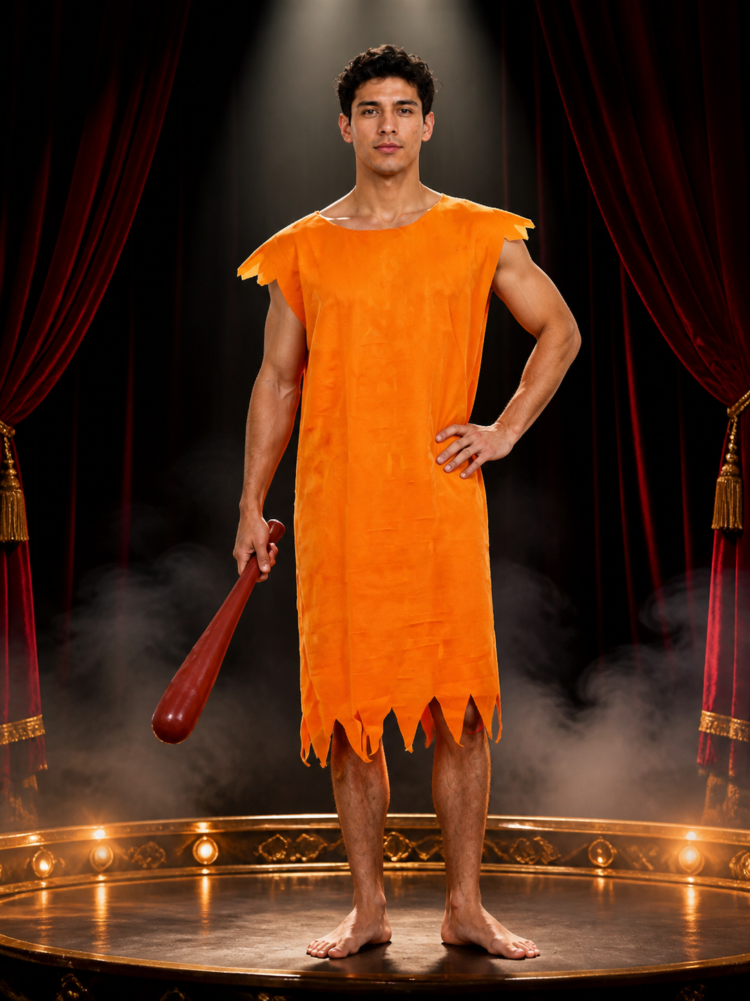 Indian Costume for Masquerade, Orange Jumpsuit Costumes detail 3