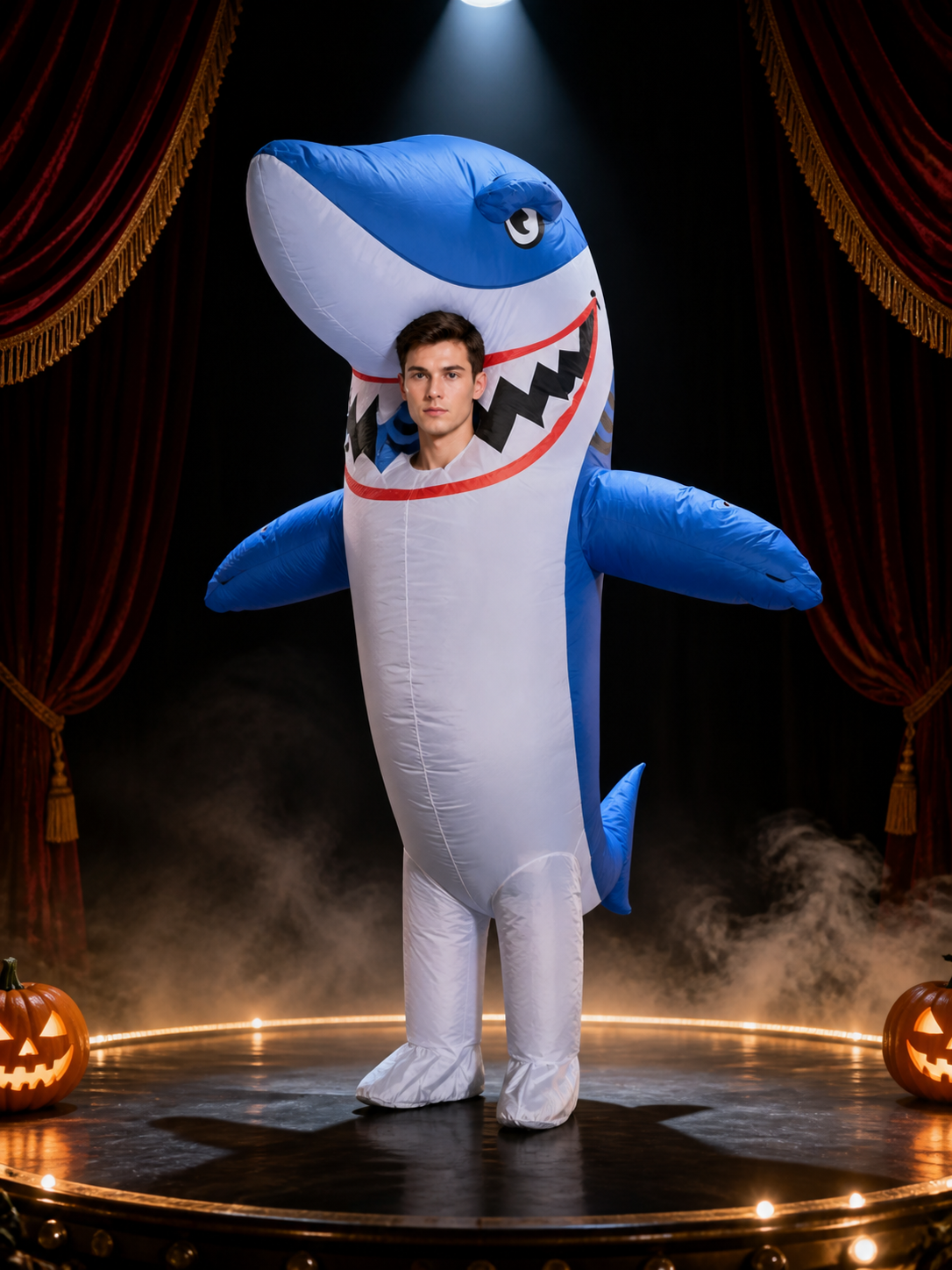 Inflatable Shark Costume for Halloween Christmas Funny Performance Outfit Costumes detail 3
