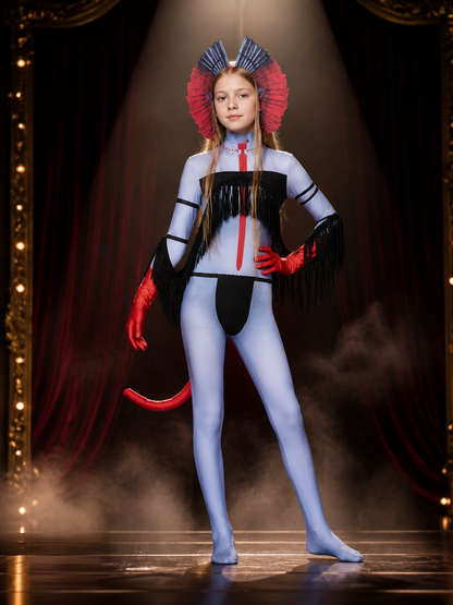 Kids Avatar 3 Volcano Goddess Halloween Bodysuit Costume with Tail Costumes detail 3