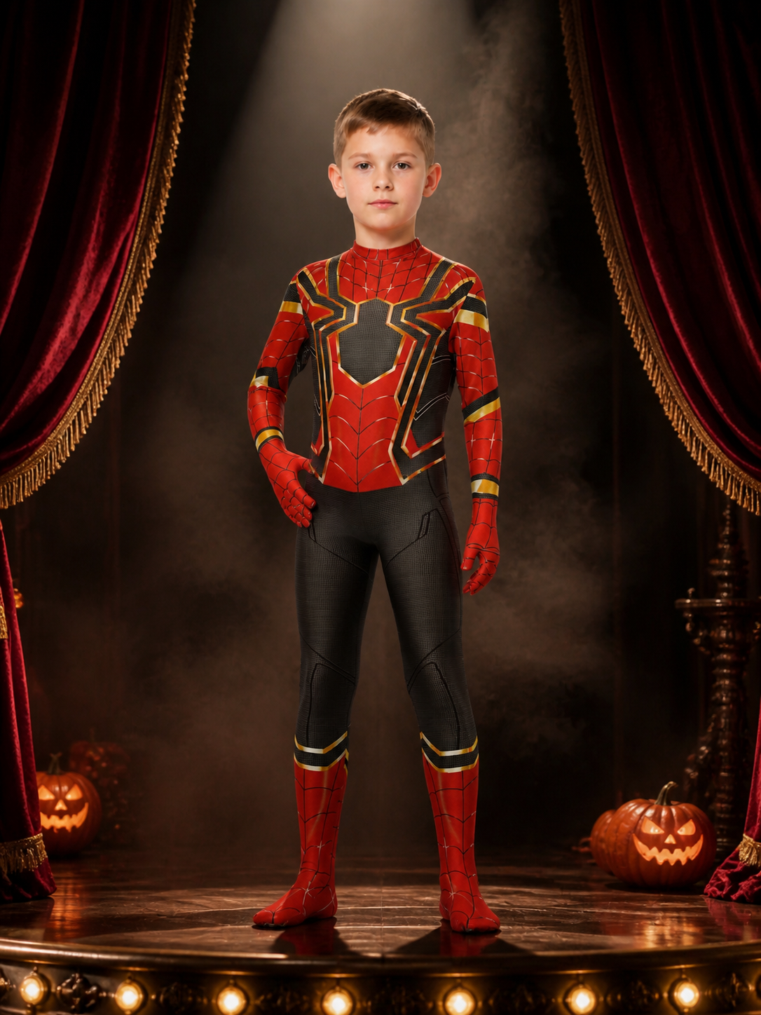 Steel Spider Full-Body Character Costume Jumpsuit With Long Sleeves And Legs Costumes detail 3