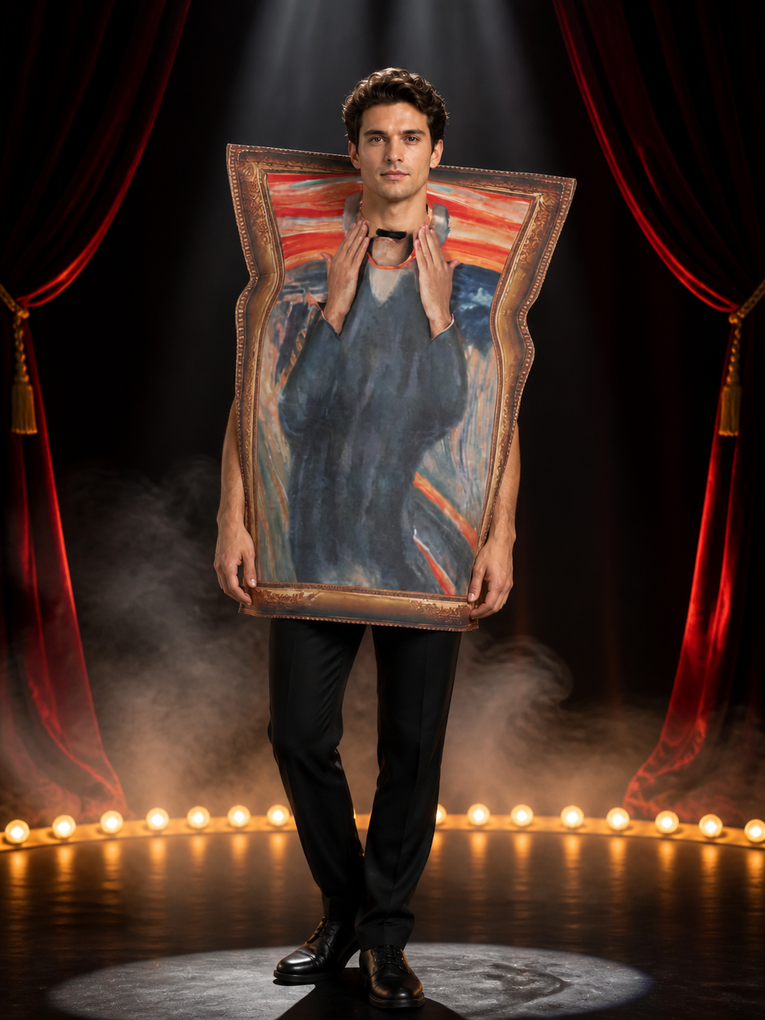 Unisex Adult Scream Figure Framed Art Full-Body Jumpsuit Costume Costumes detail 3