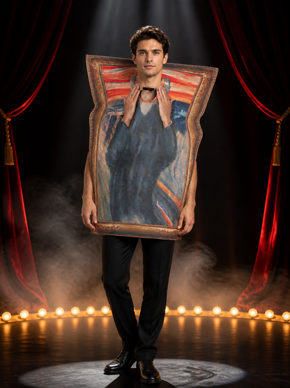 Unisex Adult Scream Figure Framed Art Full-Body Jumpsuit Costume Costumes detail 3