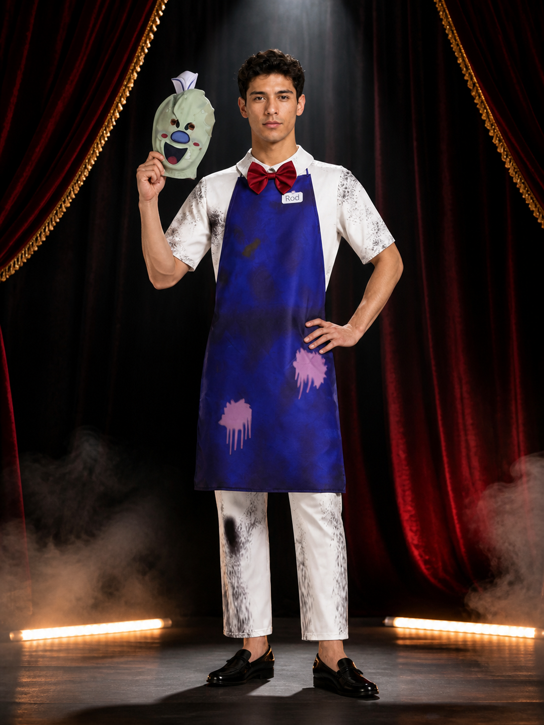 Rod Horror Ice Cream Monster Costume Set - Halloween Cosplay Bodysuit with Apron Costumes detail 3