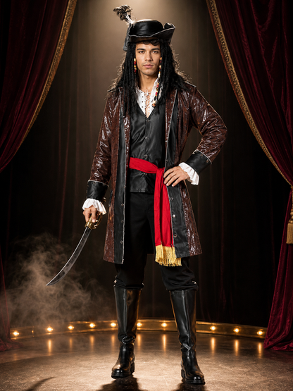 Retro-Style Pirate Costume for Cosplay and Halloween Costumes detail 3