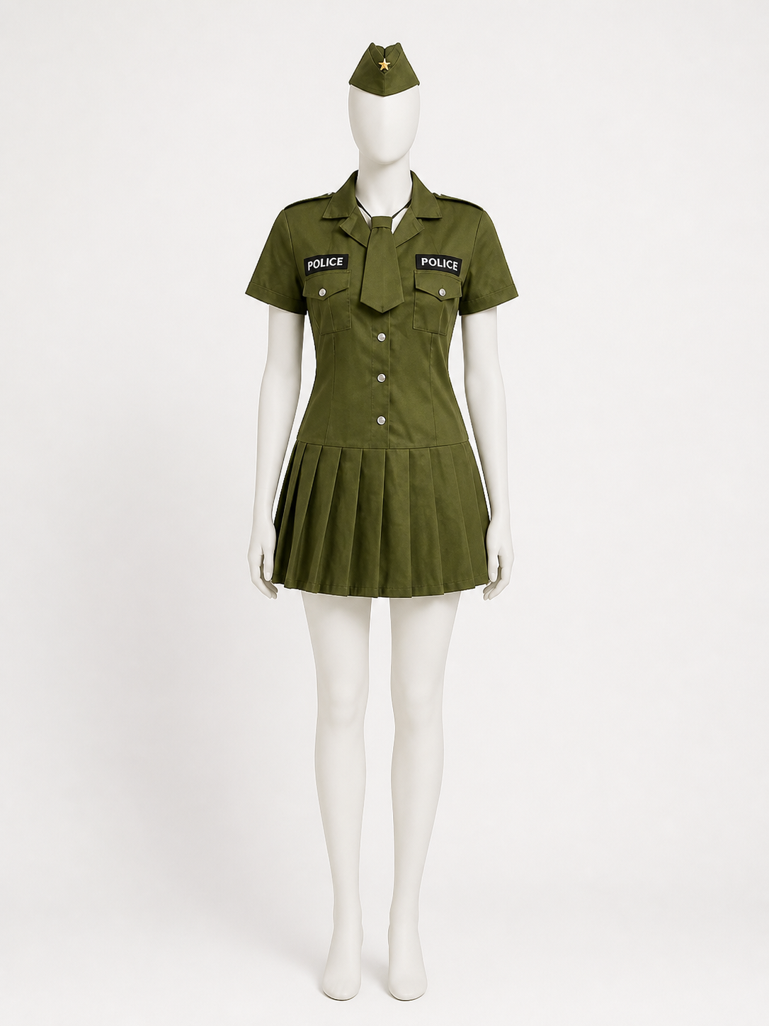 Women’s Police Officer Costume, Carnival Dress Style product detail 3