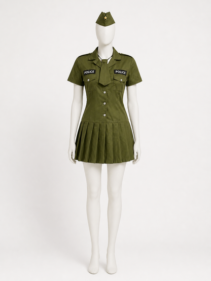 Women’s Police Officer Costume, Carnival Dress Style product detail 3