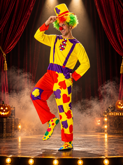 Clown Costume: Jumpsuit and Top Hat