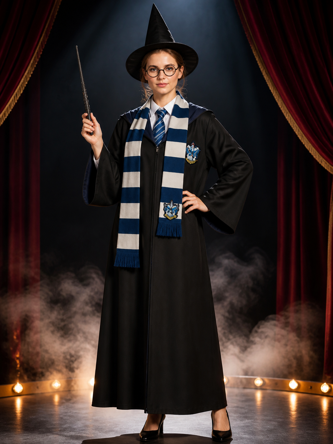 Ravenclaw Hooded Robe and Hat for Halloween