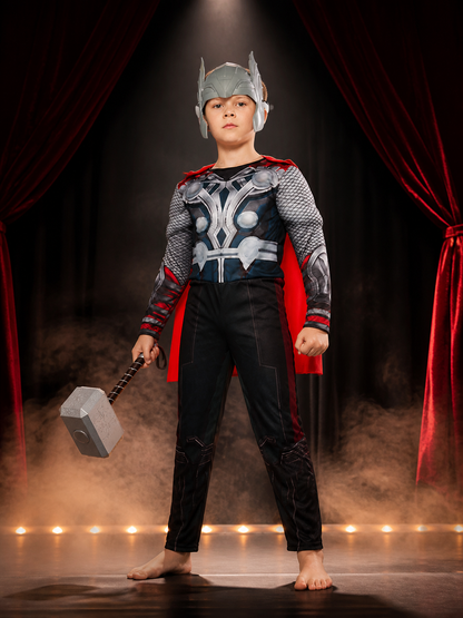 Thor Armor-Print Jumpsuit for Role-Playing and Halloween Costumes detail 3
