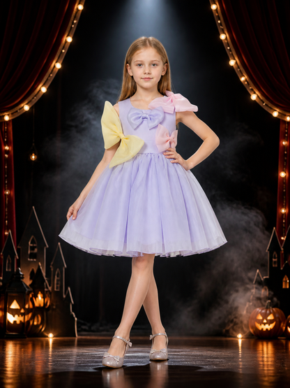 Toddler Girls' Princess Formal Dress, Sleeveless Layered Tulle Skirt With Large Costume Dresses detail 3