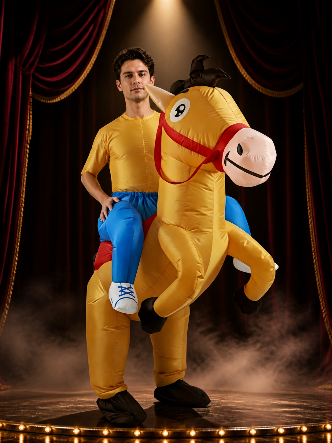 Inflatable Horse Costume for Kids and Adults, Funny Halloween Party Outfit Costumes detail 3