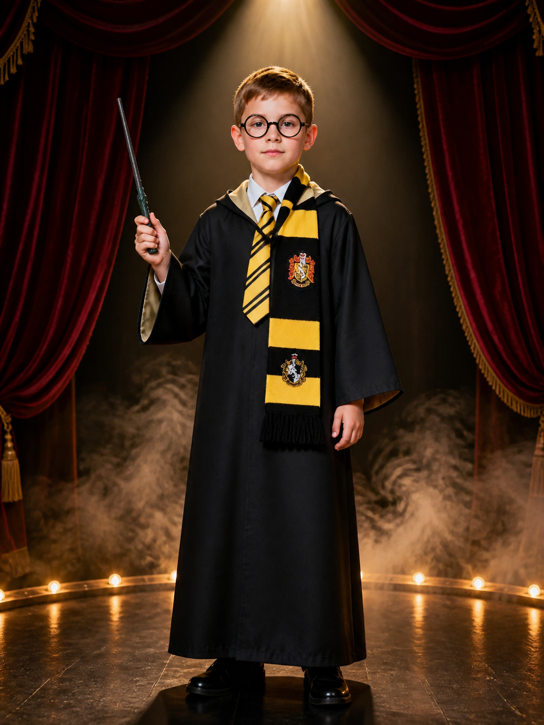 Hufflepuff Wizard Costume for Halloween Cosplay