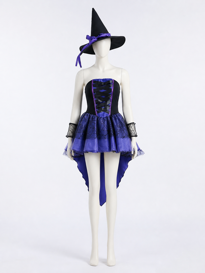 Women's Witch Halloween Costume with Hat Costume Headwear detail 3