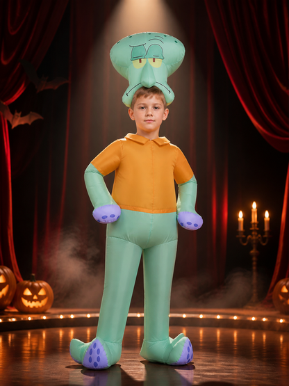 Kids Cartoon Octopus Inflatable Jumpsuit Costume for Halloween Costumes detail 3
