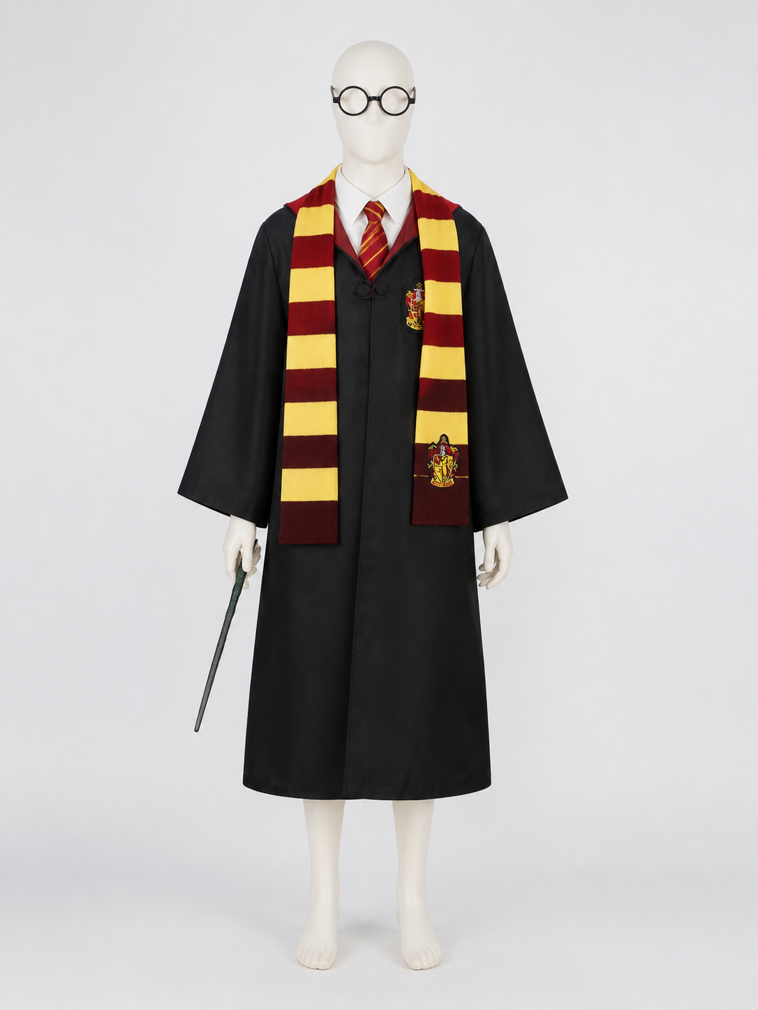 Gryffindor-Style Hooded Robe for Cosplay Costumes detail 3