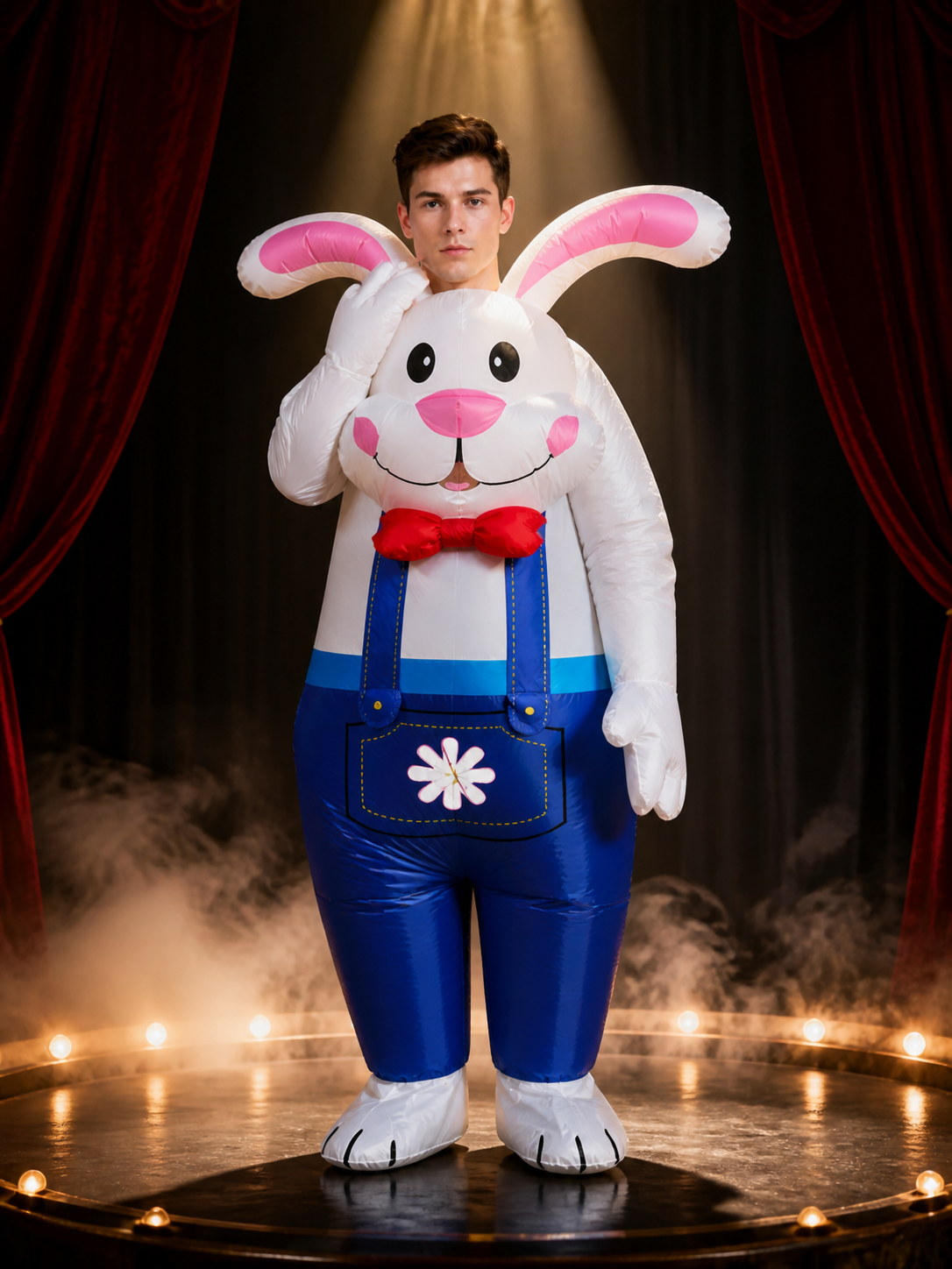 Easter Inflatable Bunny Costume, Cartoon Rabbit Suit For Cosplay Party Costumes detail 3