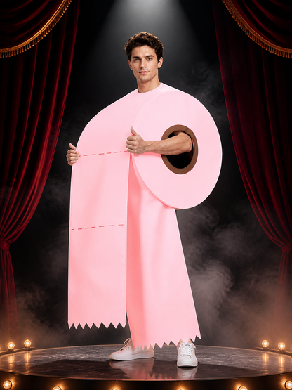 Unisex Pink Scissors Costume Jumpsuit, One-Size Halloween Cosplay Outfit