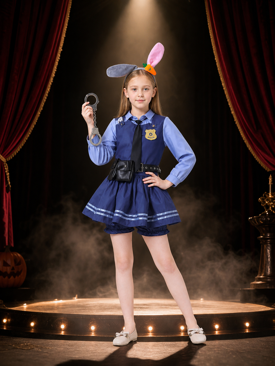 Women's Judy Hopps Rabbit Police Officer Costume Dress, Zootopia Outfit Costume Dresses detail 3