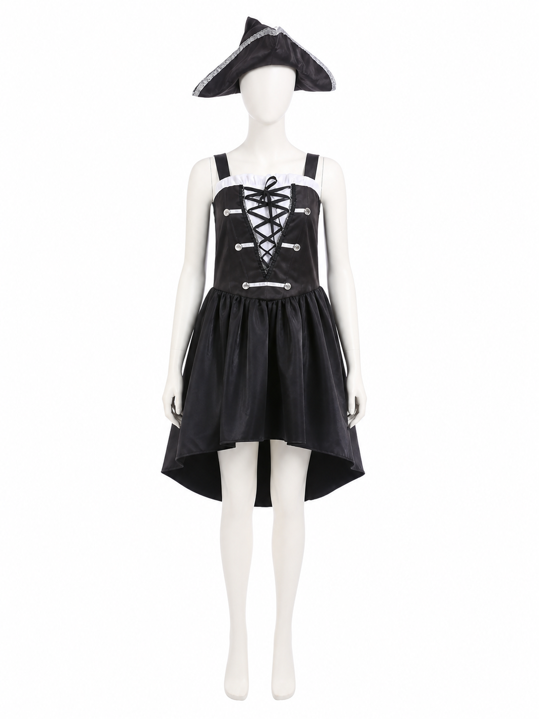 Halloween Pirate Costume with Corset Dress and Hat Costume Dresses detail 3