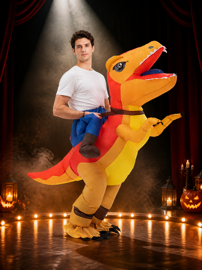 Inflatable Dinosaur Costume for Adults, Funny T-Rex Party Outfit Costumes detail 3