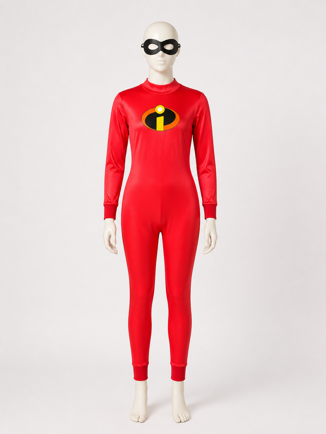 Kids Superhero Costume Set, Red Yellow Black Character Bodysuit with Eye Mask Costume Masks detail 3