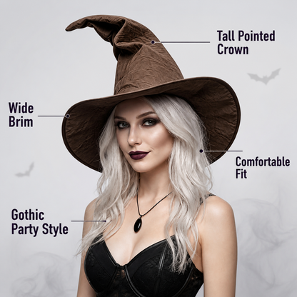 Carnival Witch Hat with Wide Brim