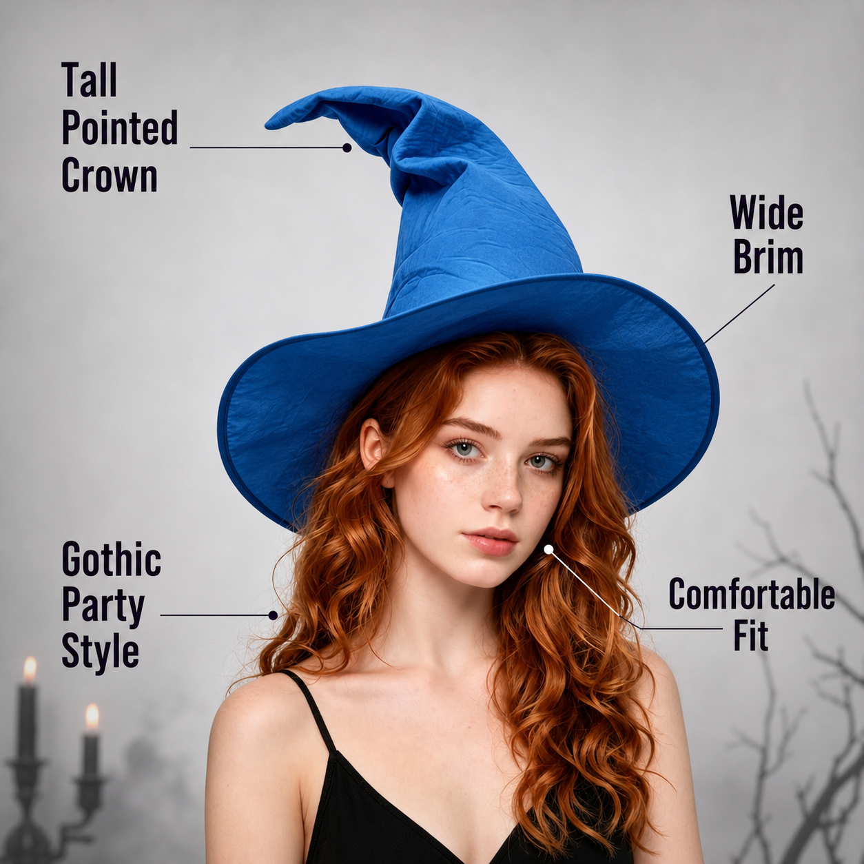 Blue Witch Hat for Halloween
