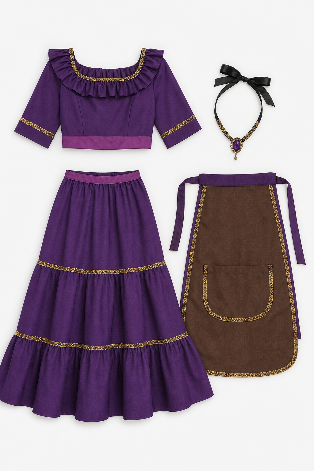 Women's Halloween Cosplay Costume Set on-model view 4