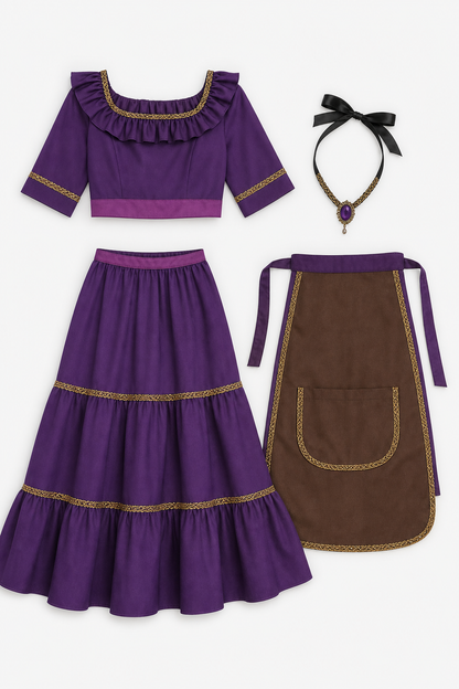 Women's Halloween Cosplay Costume Set on-model view 4