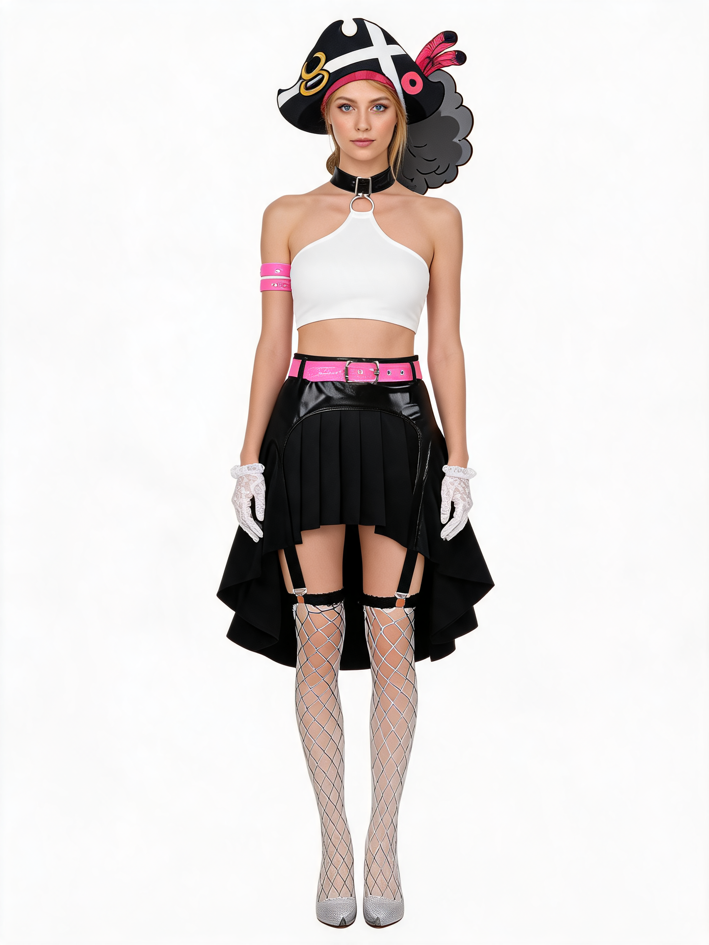 Black cosplay costume set for Halloween