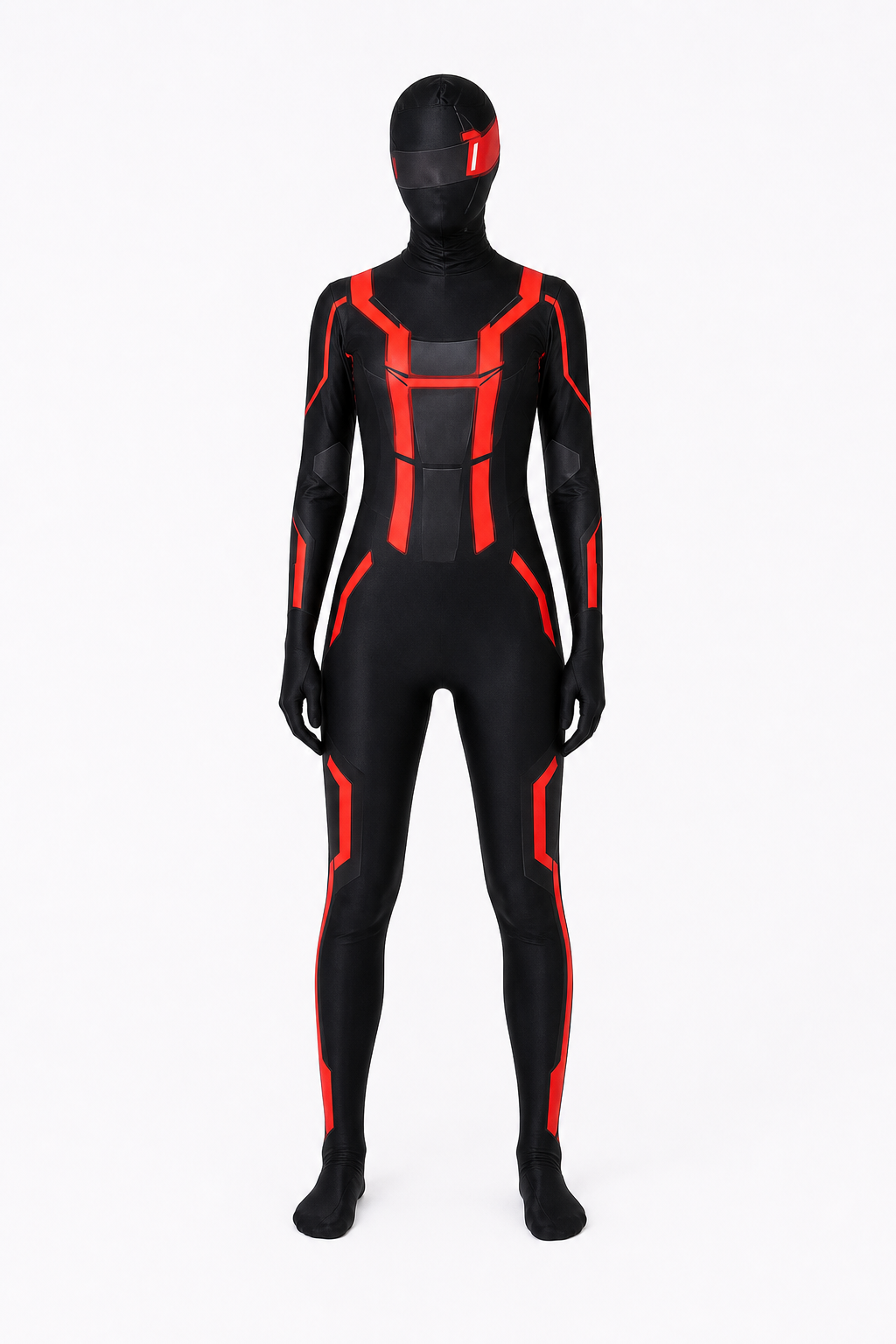 Halloween Cosplay Jumpsuit with Hood