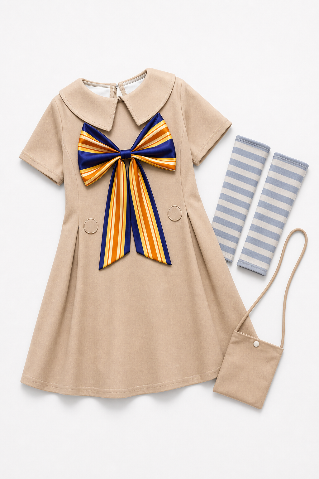 Kids' Halloween Carnival Costume with Dress and Purse