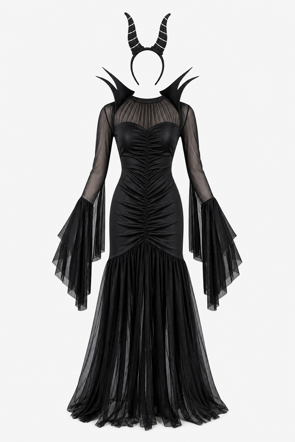 Black Two-Piece Devil Costume for Halloween