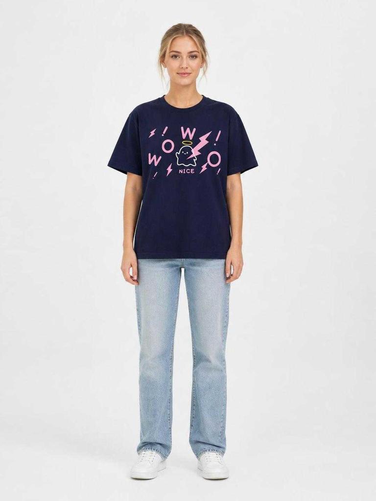 Dark Blue Printed T-Shirt for a Carnival Party