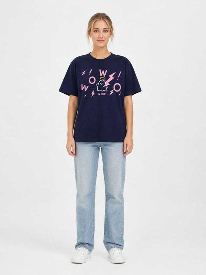 Dark Blue Printed T-Shirt for a Carnival Party