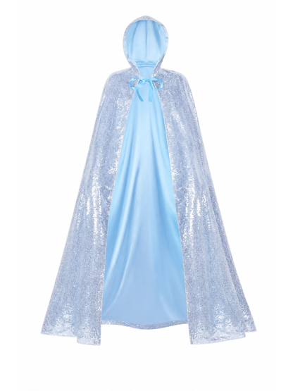 Silver Sparkly Cape for Carnival and Parties
