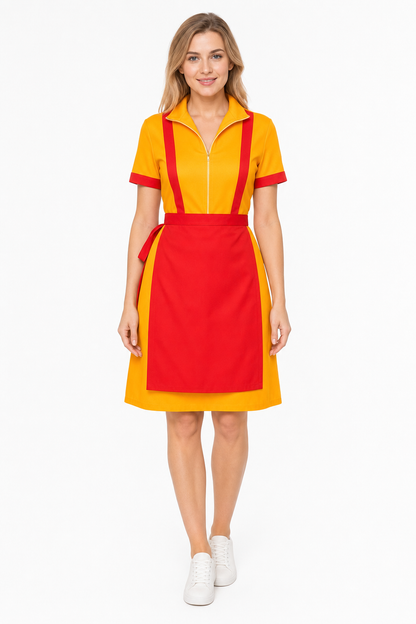 Carnival Waitress Costume with Apron for Halloween