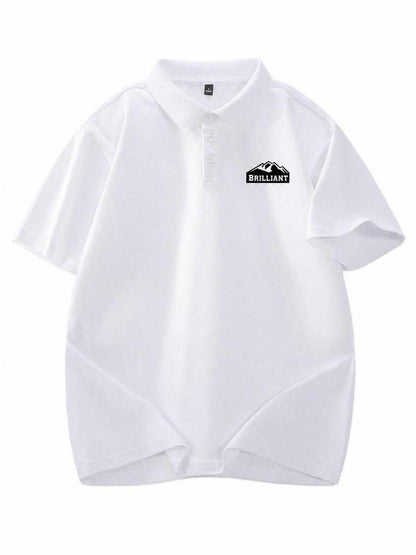 White Short-Sleeve Polo Shirt for Everyday Wear