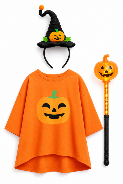 Children's Halloween Pumpkin Costume Set