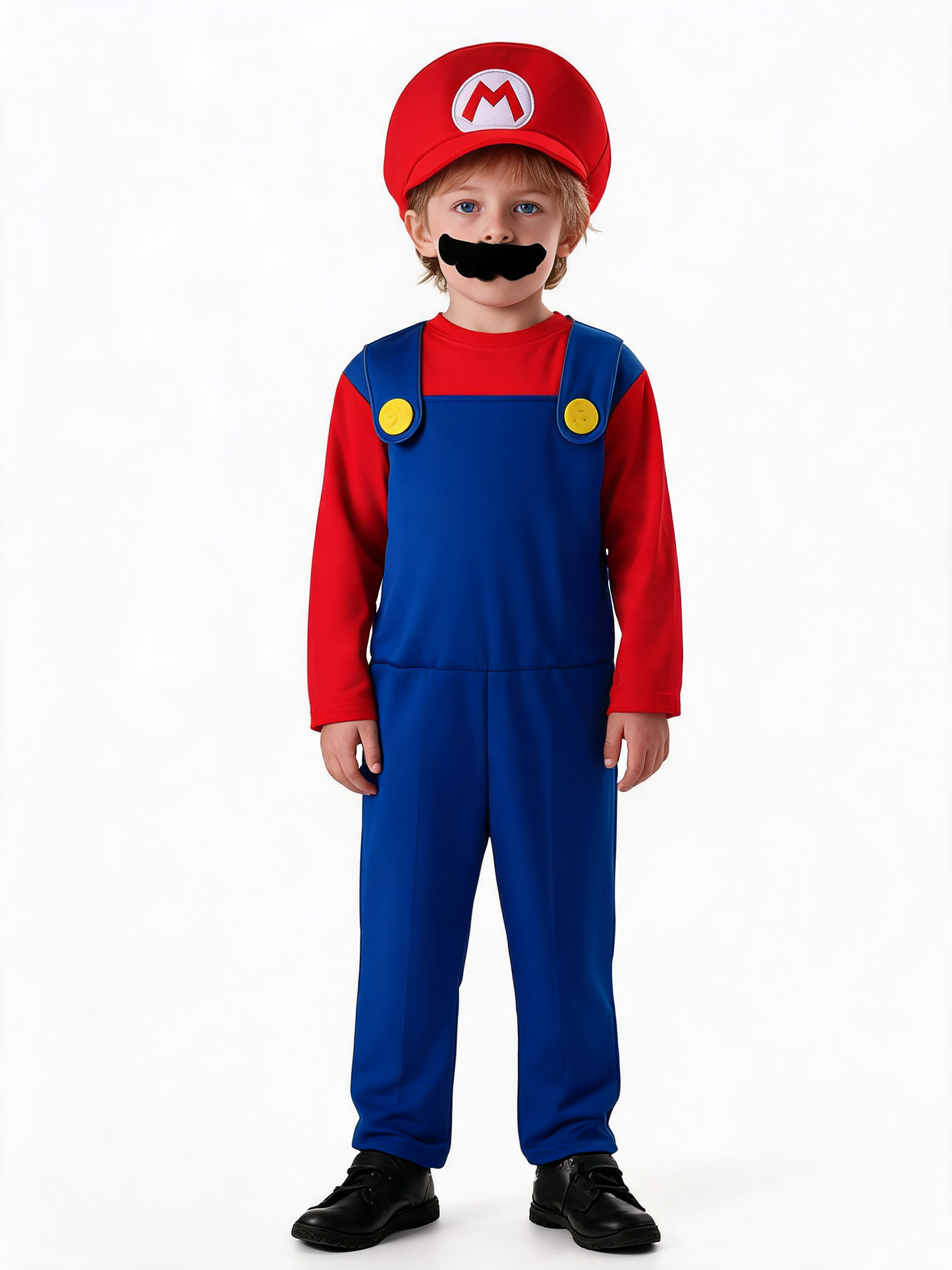 Red kids' carnival costume in a video game style