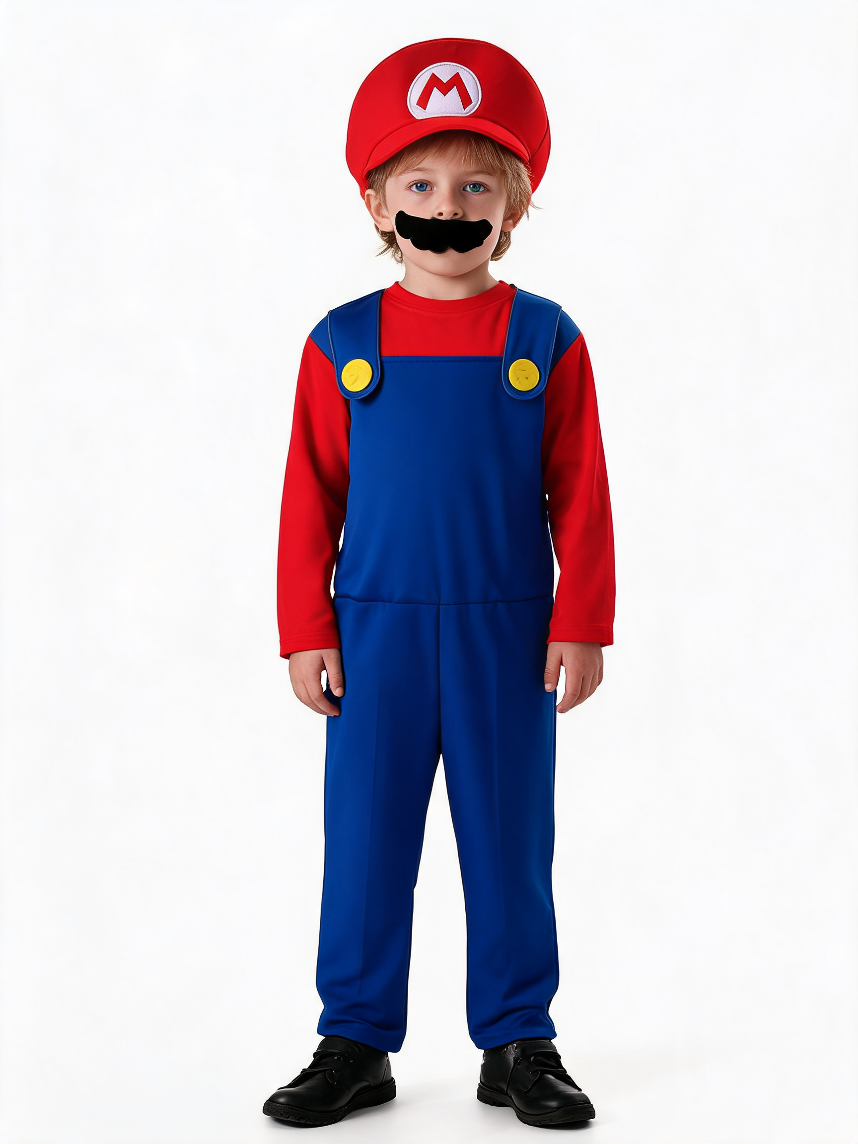 Red kids' carnival costume in a video game style