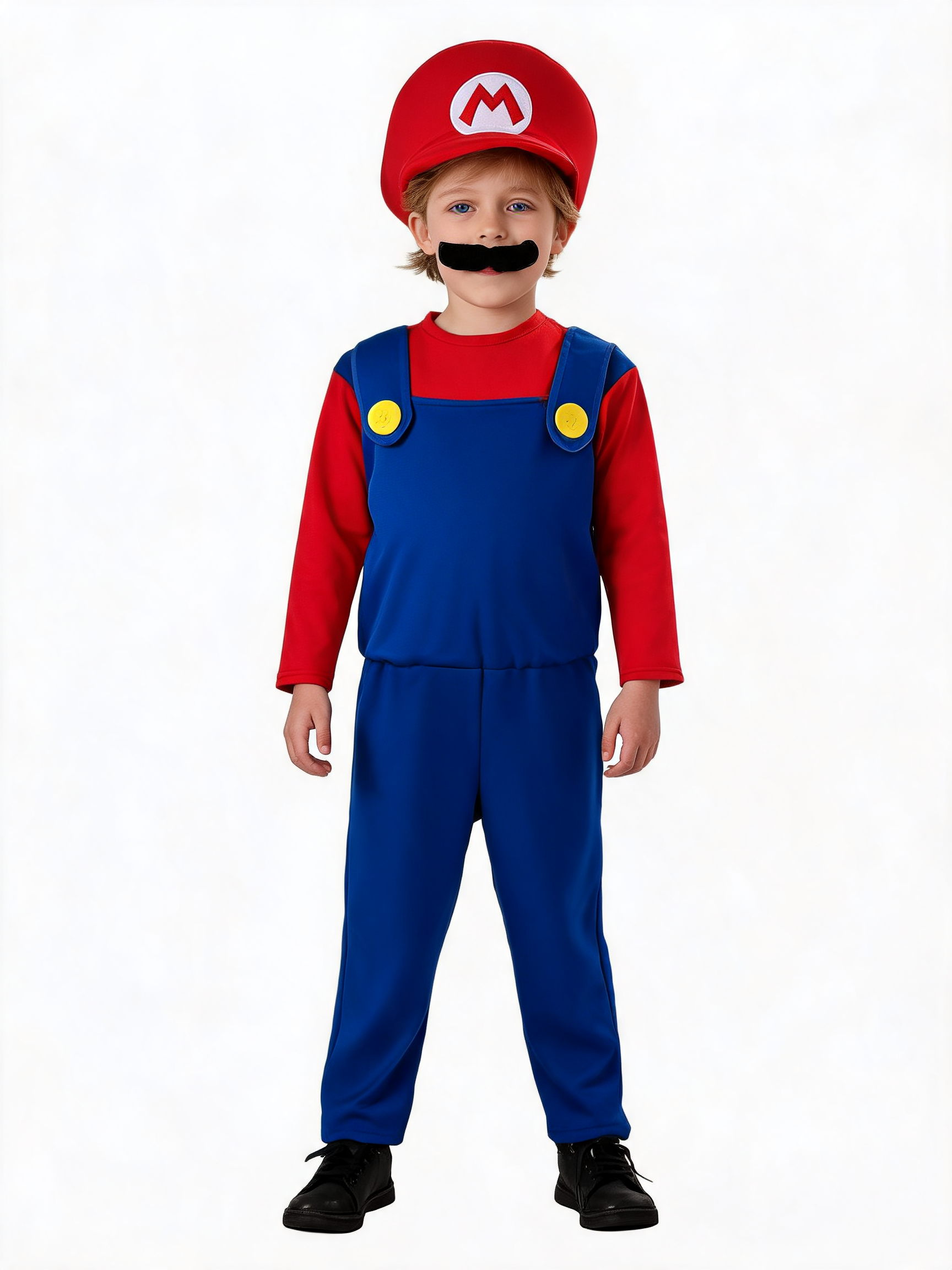 Red kids' carnival costume in a video game style