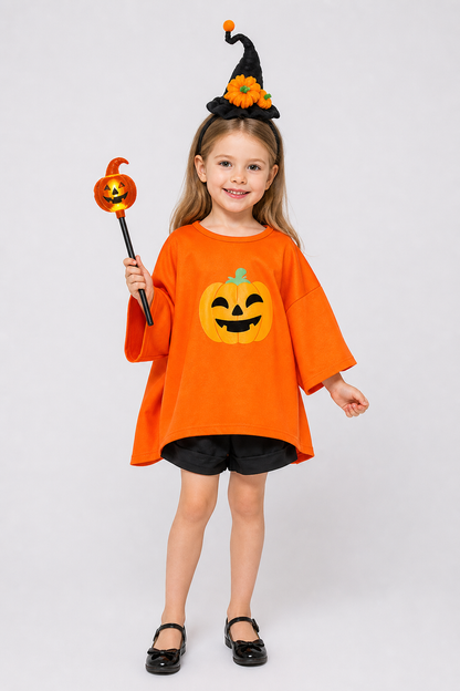 Children's Halloween Pumpkin Costume Set