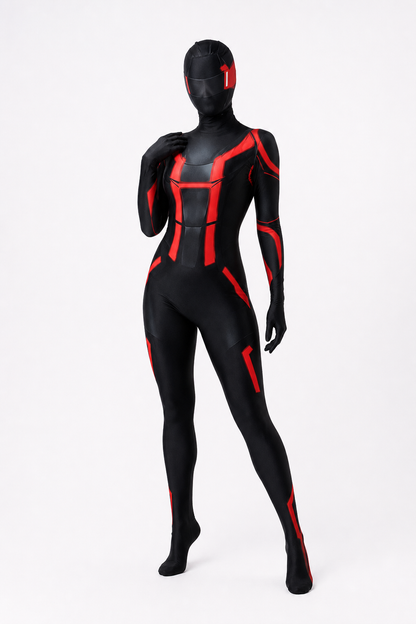 Halloween Cosplay Jumpsuit with Hood